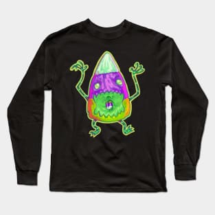 Halloween Candy Corn Monster Zombie Long Sleeve T-Shirt